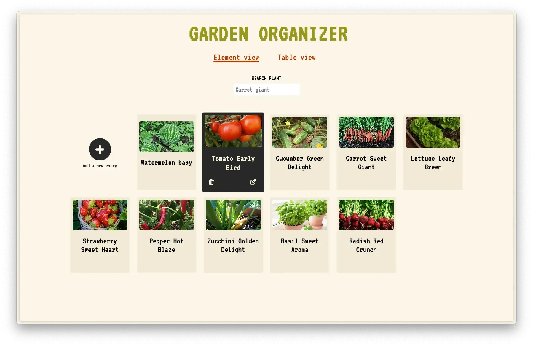 Garden Organizer